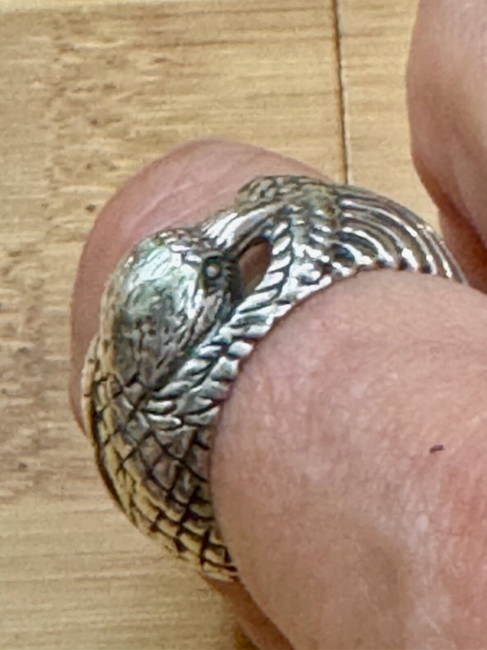 Sterling Silver Bird Crow Ring Halloween Goth Size 10